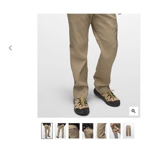 Prana Men’s hiking pants.  Khaki/sand color.  Size medium 34L.